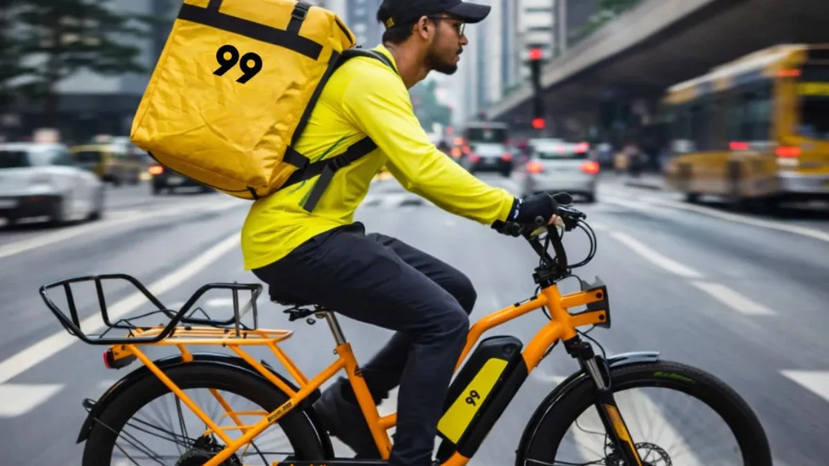 bicicleta elétrica para entregador trabalhando
